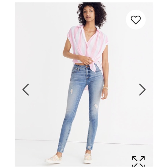 Madewell Denim - Sold • 9” high rise skinny jeans deconstructed